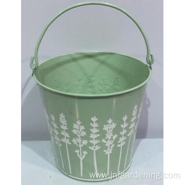 Leather decorative flower bucket